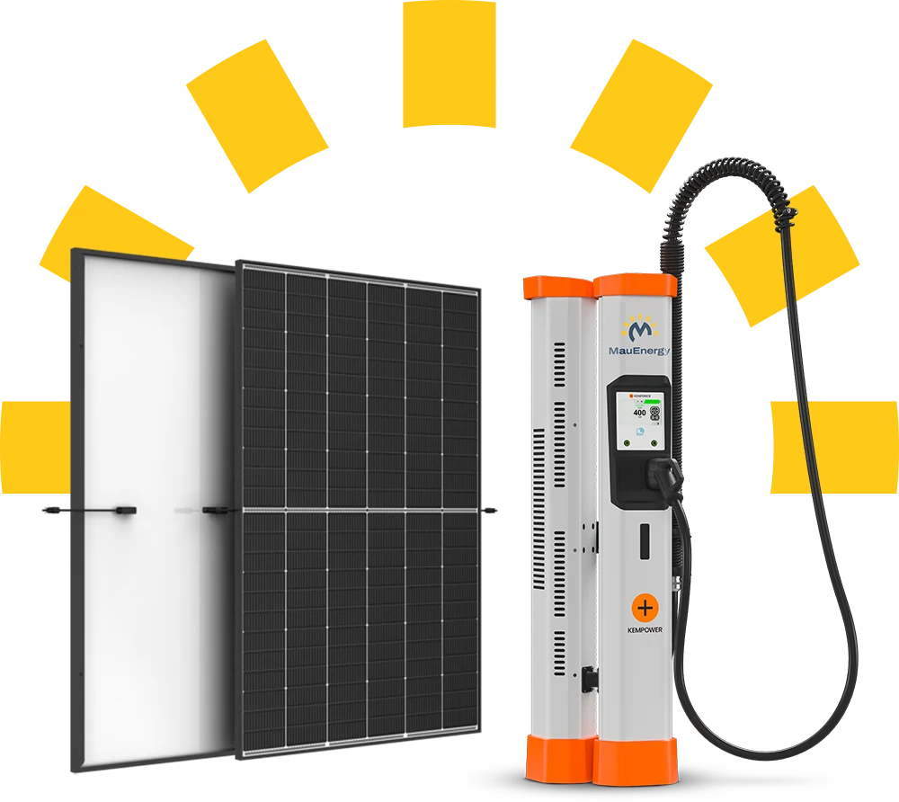 Composit colonnina e pannello solare